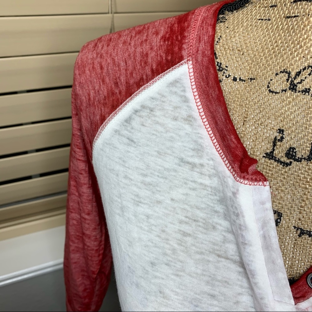 Disney Mickey Mouse Patch Raglan Tissue Shirt - image 2